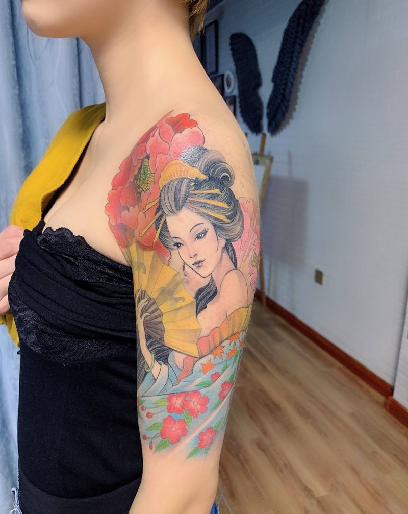 仕女图纹身图片