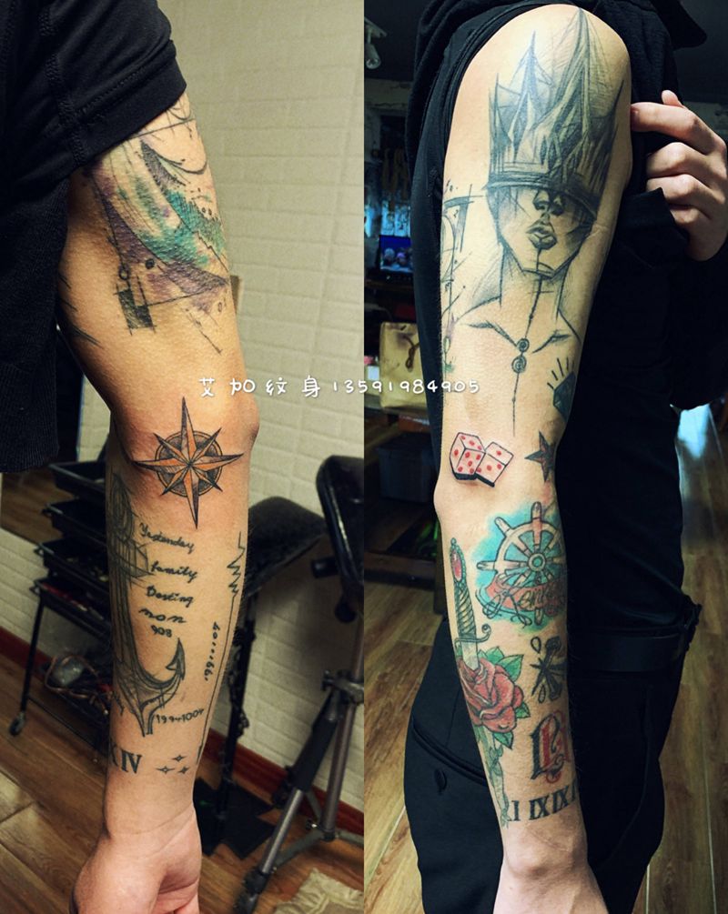 特色花臂纹身图片