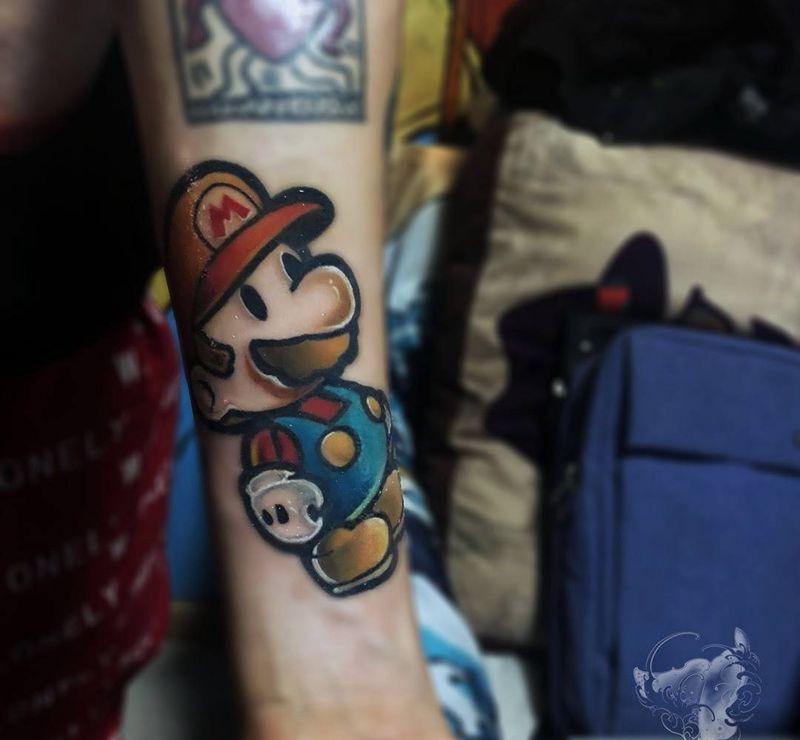 马里奥纹身图片