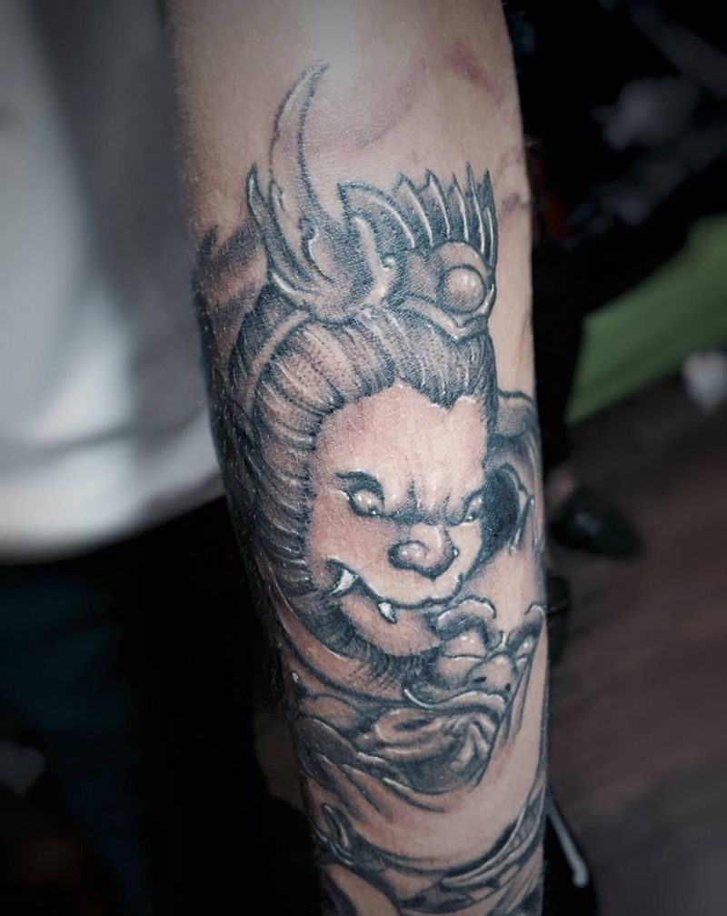 传统 猴子纹身图片