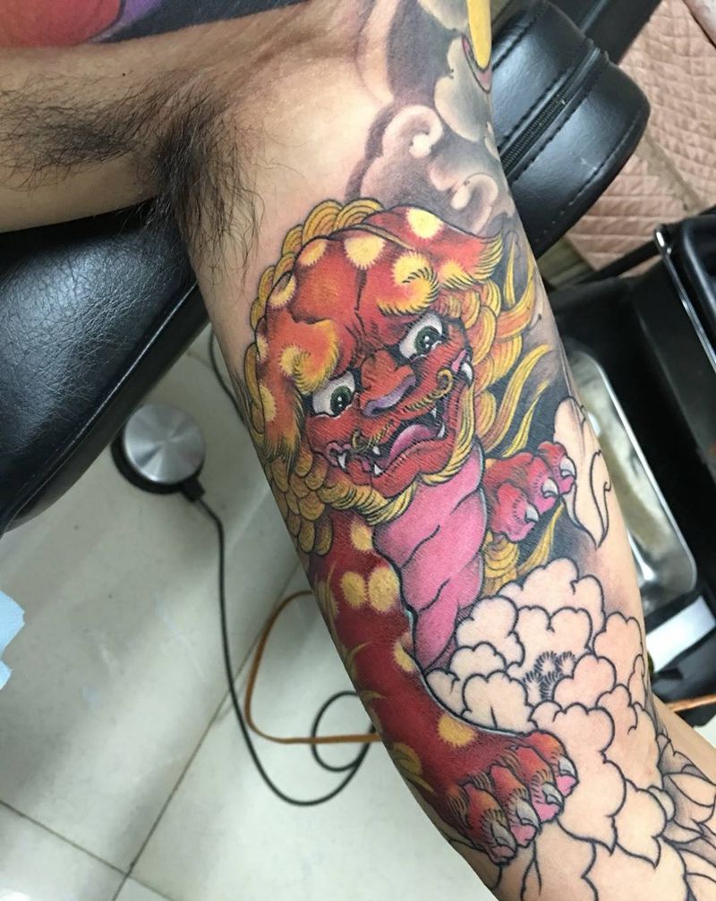 唐狮纹身纹身图片