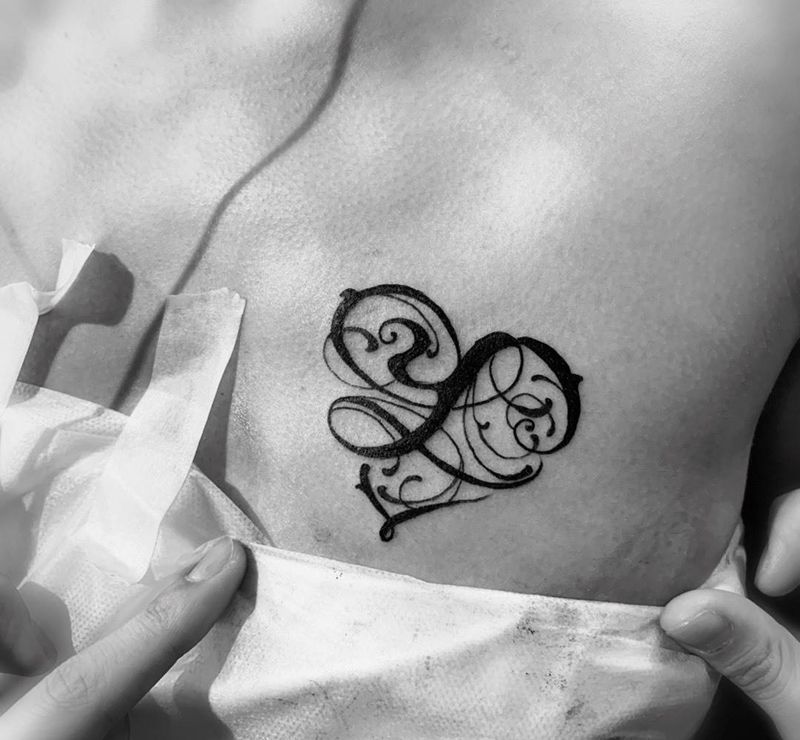 字母设计：CYLM纹身图片