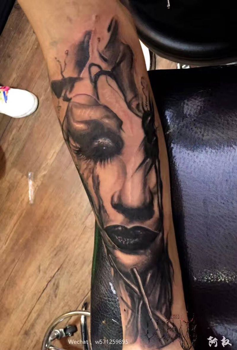 黑暗破坏系欧美纹身图片