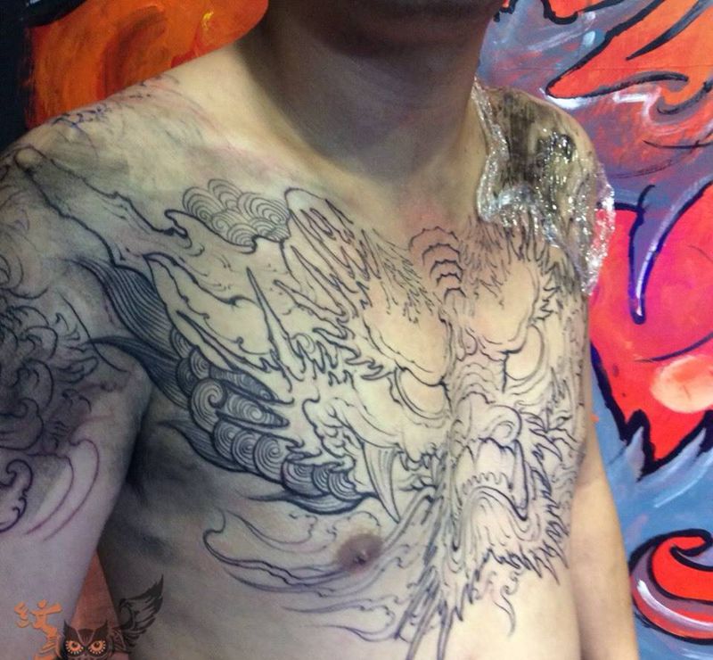 未完成纹身图片