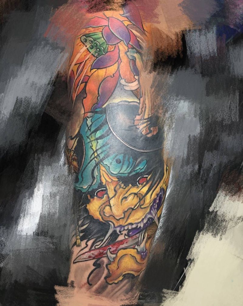 包小腿纹身图片