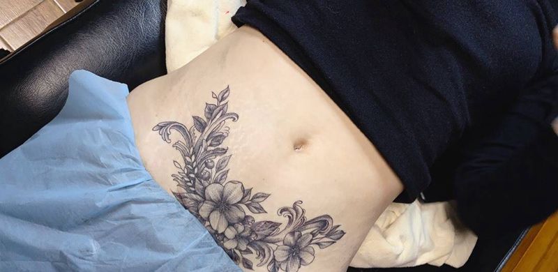 遮盖疤痕纹身图片