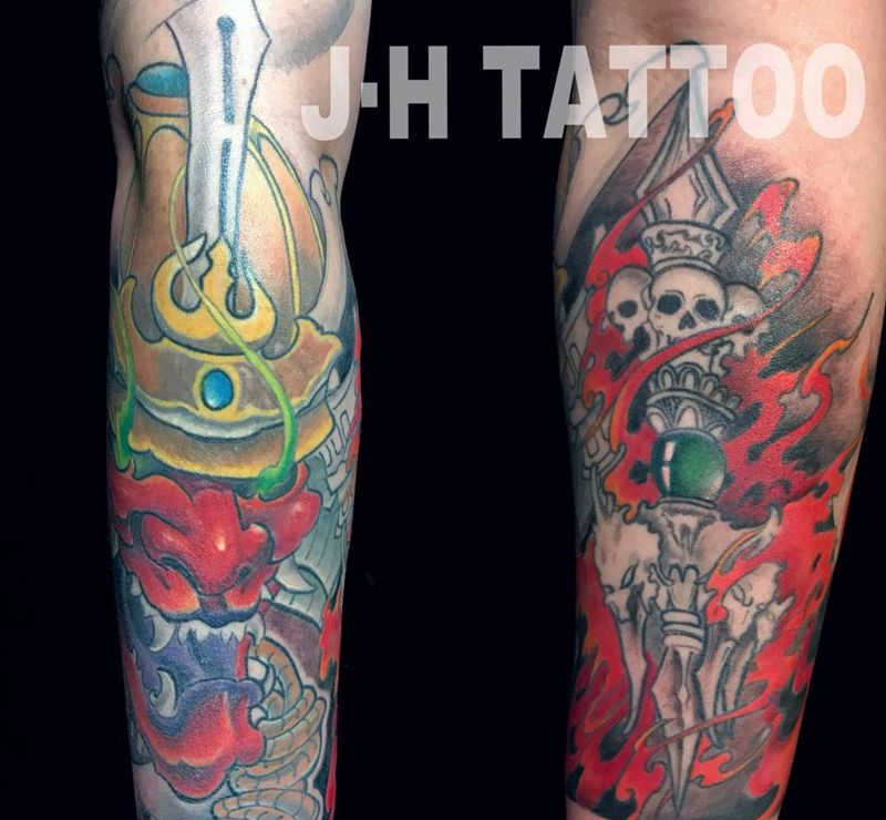 鬼武士恢复后，下次继续，纹身图片