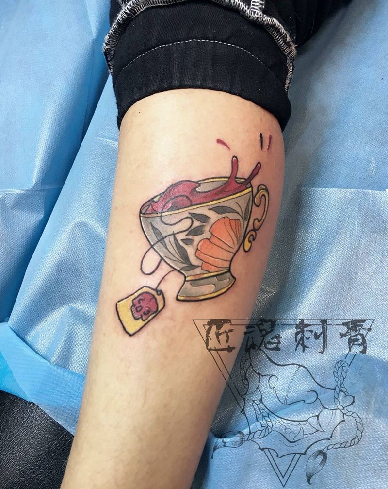 茶～纹身图片