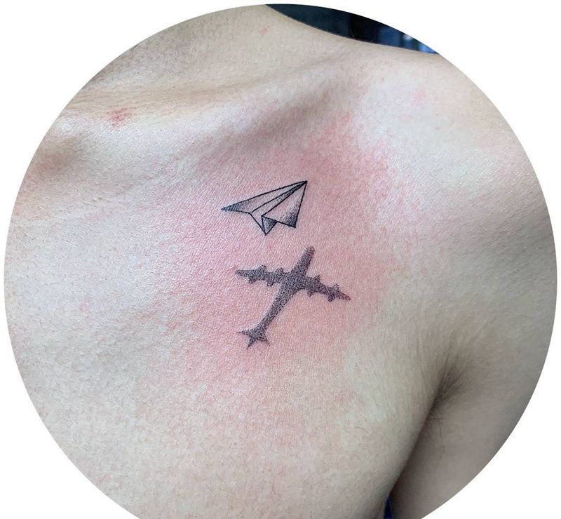 带着梦想起航纹身图片