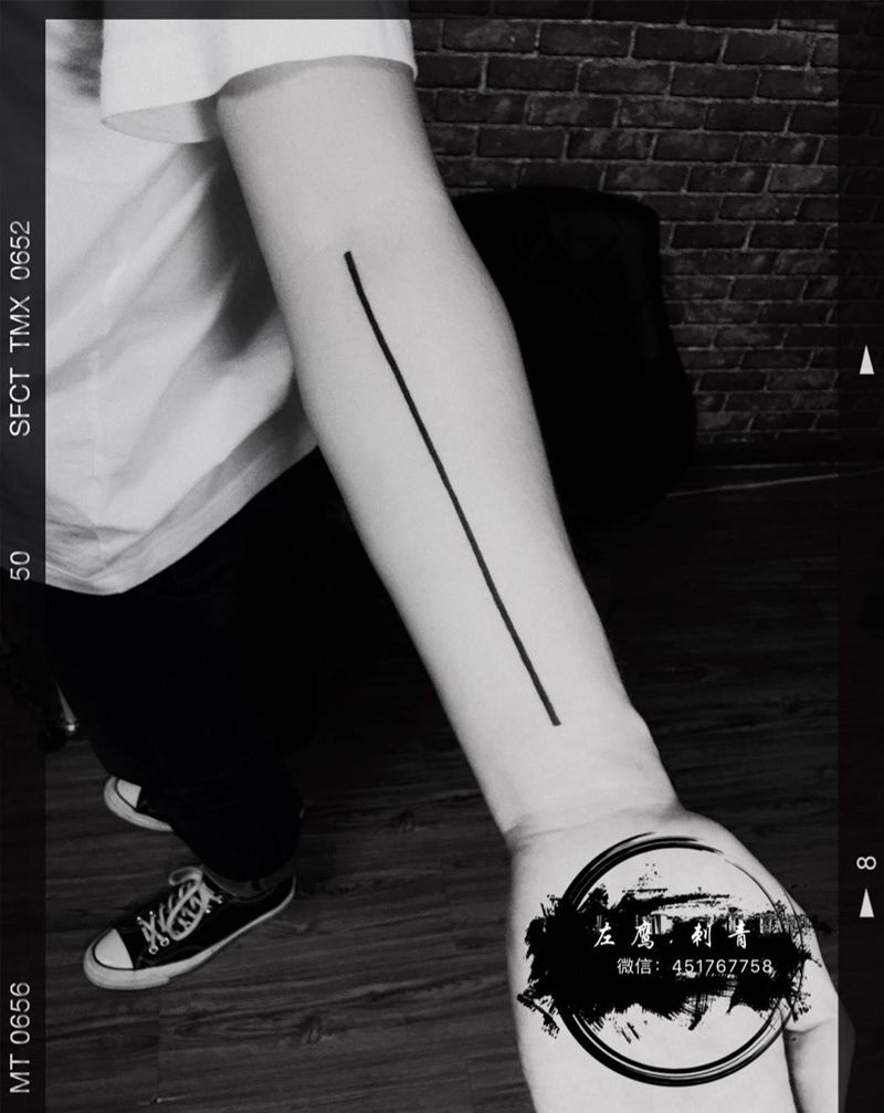 线条纹身图片_几何纹身图案