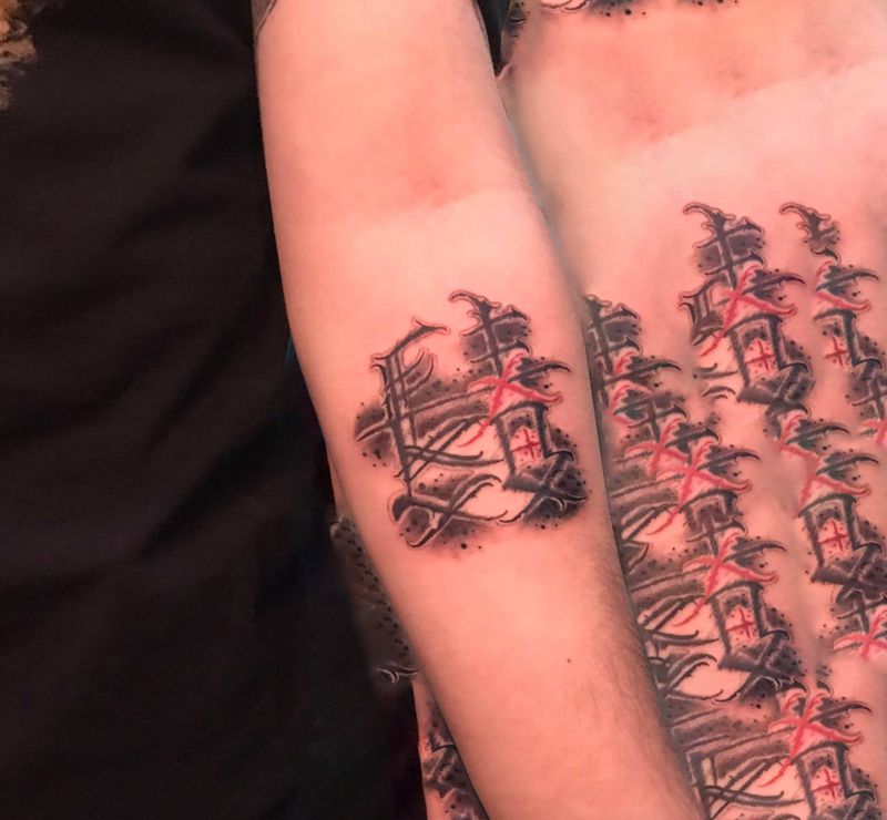 花体汉字纹身图片