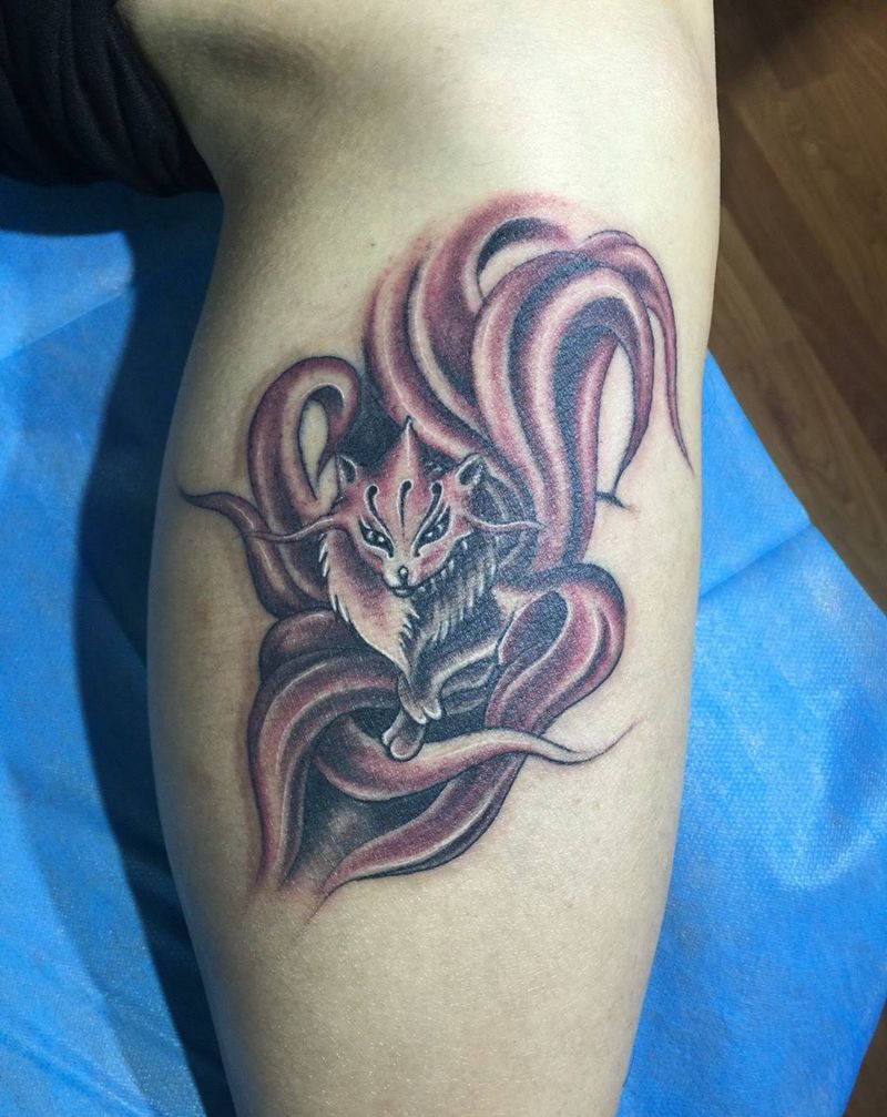 九尾狐纹身图片