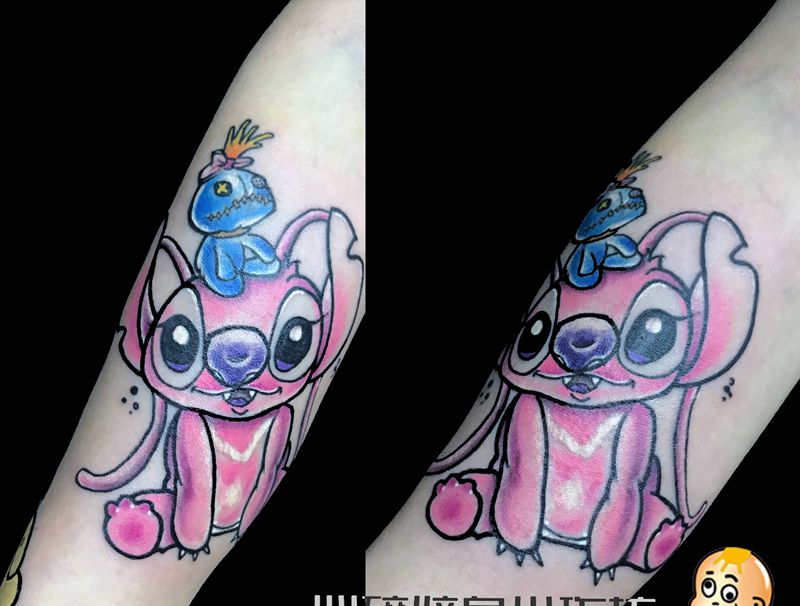 newschool安琪纹身图片_手臂New School纹身图案