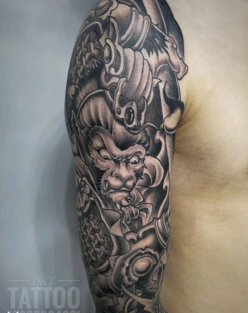 斗战胜佛齐天大圣孙悟空纹身图片_手臂新传统纹身图案