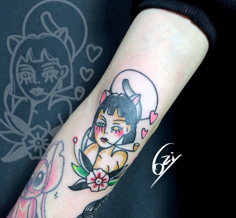 old school小臂纹身图片