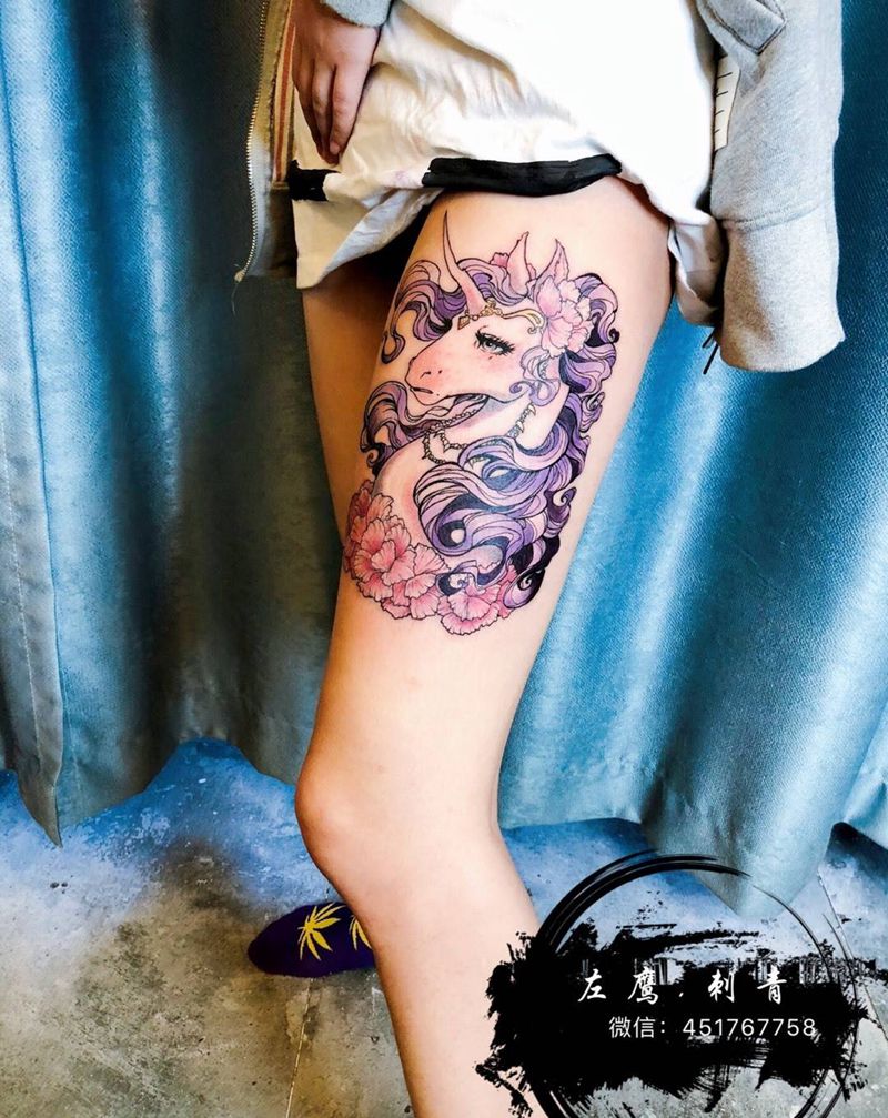 独角兽纹身图片