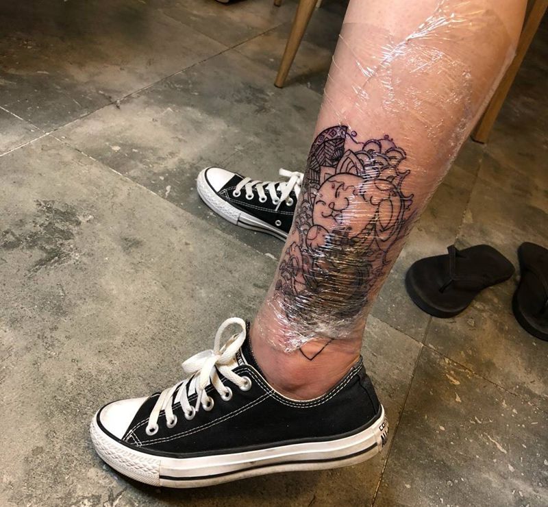 招财猫纹身图片