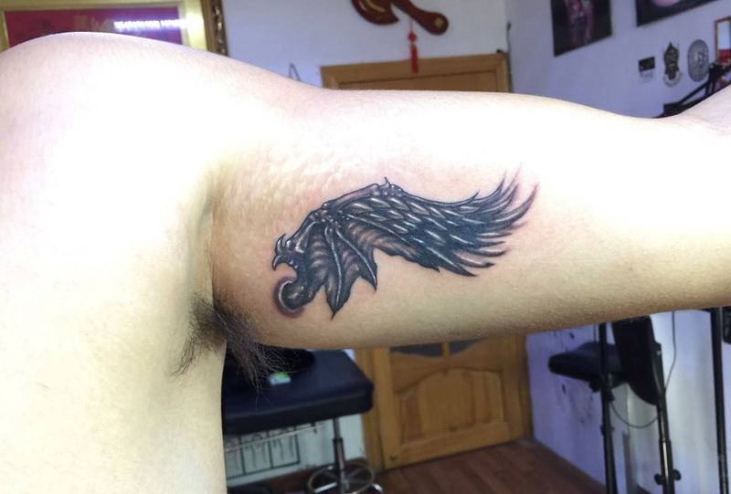 遮盖 翅膀纹身图片