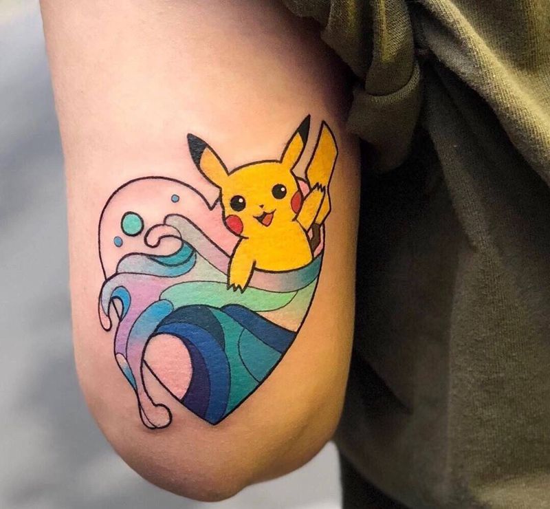 比卡丘纹身图片