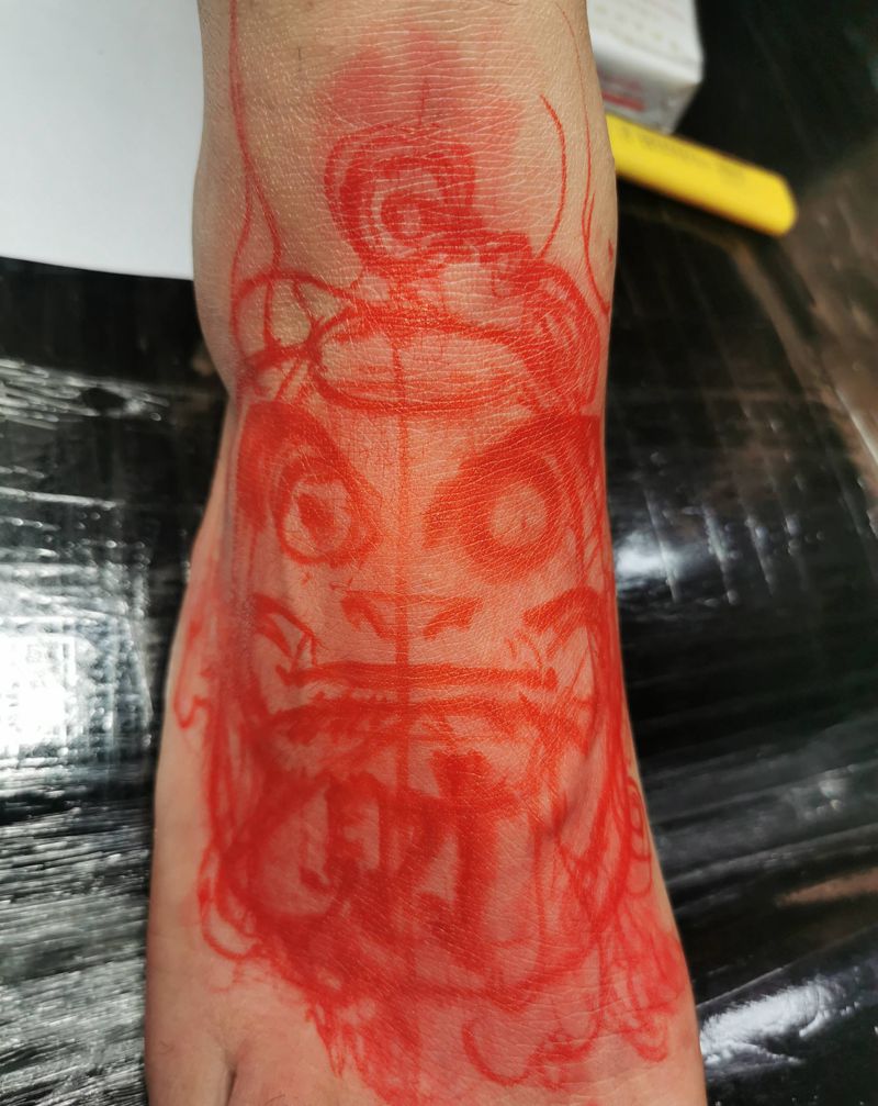 达摩蛋纹身图片_新传统老传统纹身图案