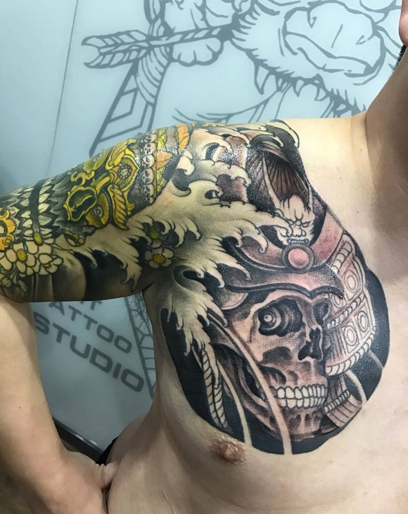 遮盖半甲纹身图片