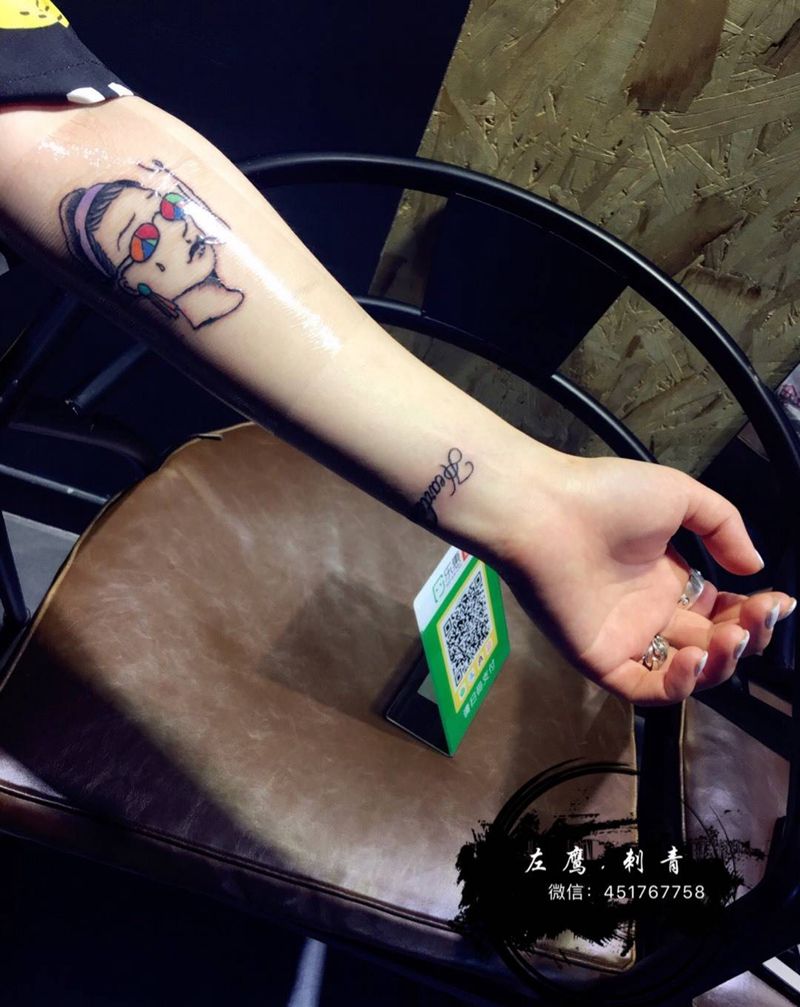 小字母纹身图片_清新字符纹身图案