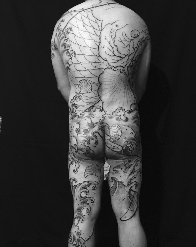 未完成待续   大胖头鱼纹身图片