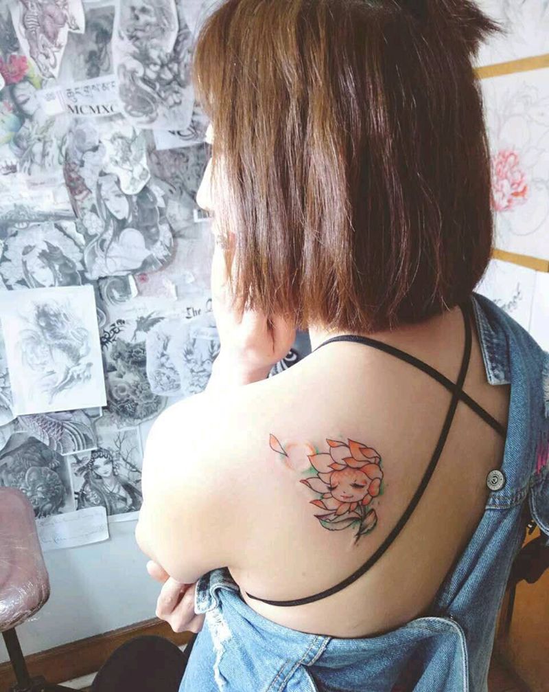 向阳花纹身图片