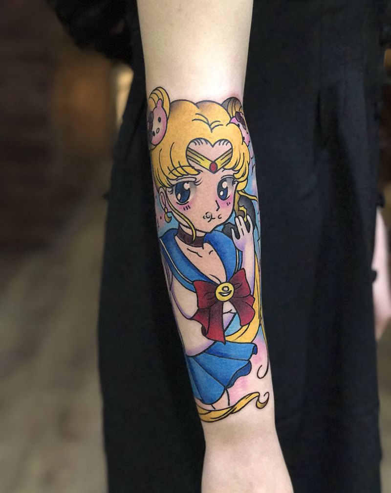 美少女战士纹身图片_手臂Old SchoolNew School纹身图案