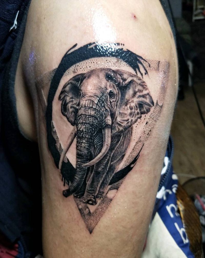 大象纹身图片