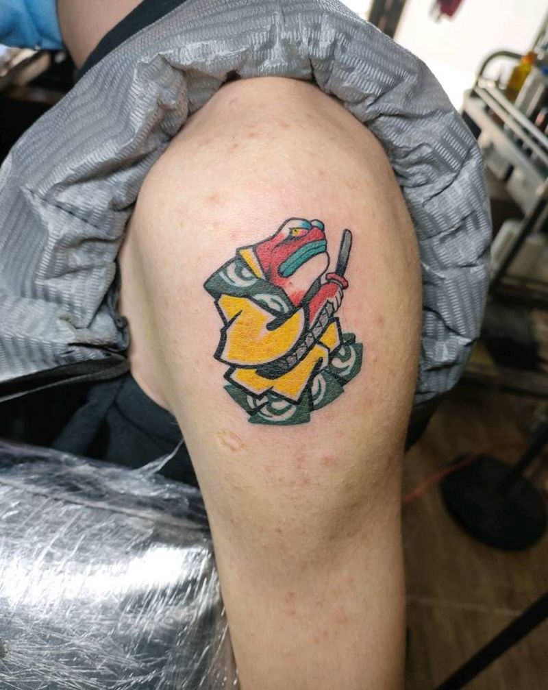 忍着蛙纹身图片_Old School老传统纹身图案