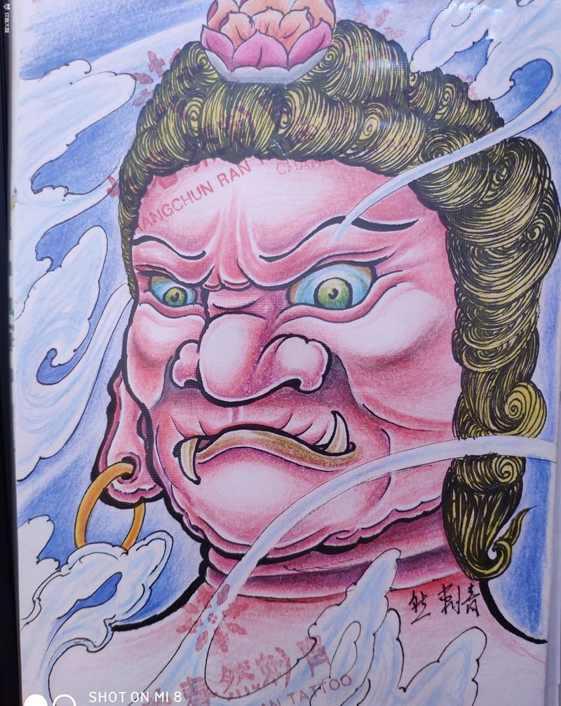 明王纹身图片_新传统纹身图案