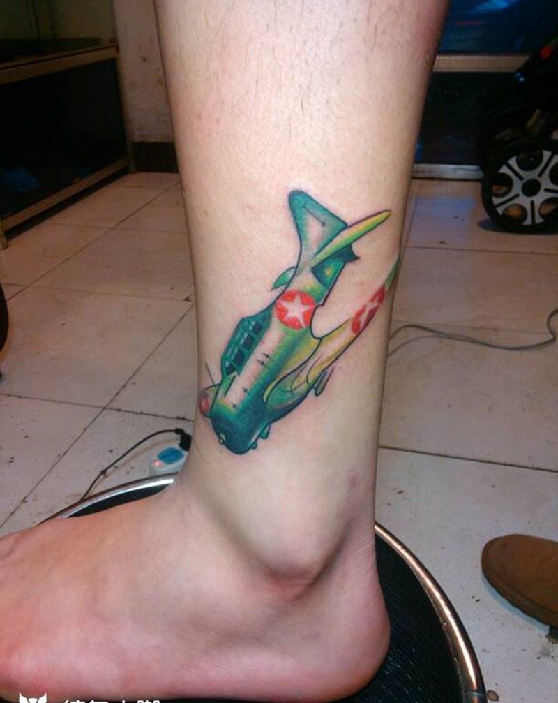 11年歼—15战机(保卫南海)纹身图片