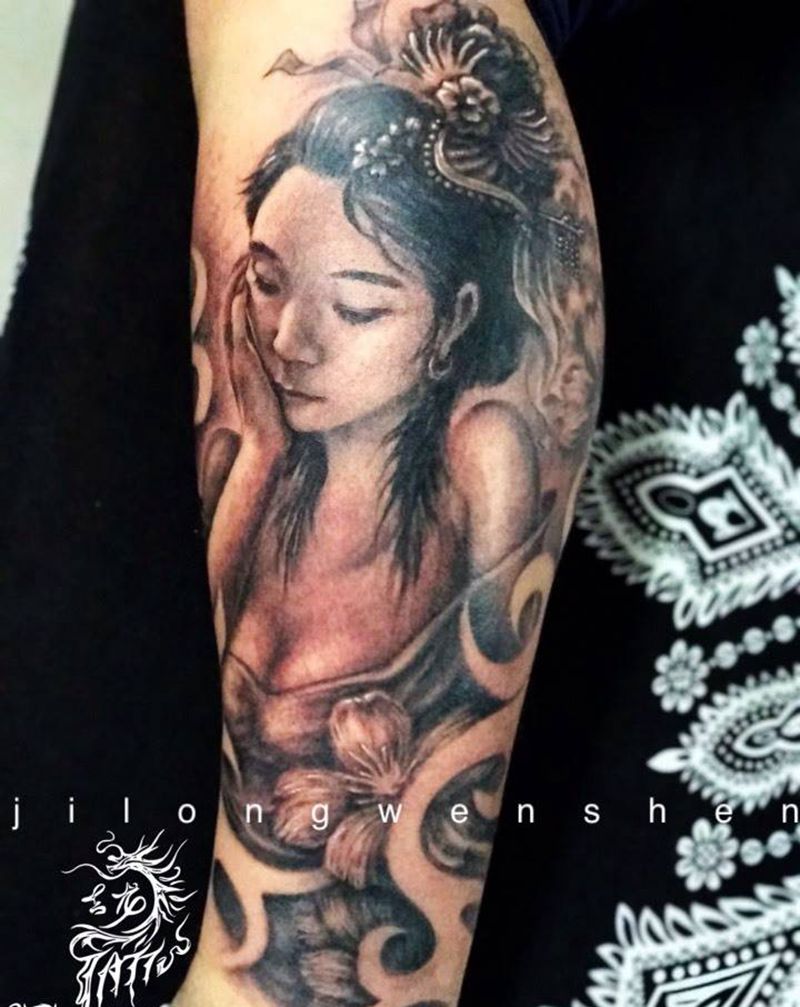 美女  原创纹身图片