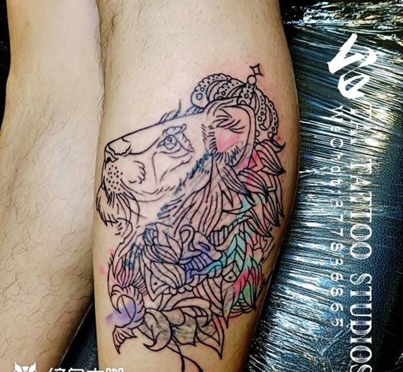 遮盖  狮子王纹身图片