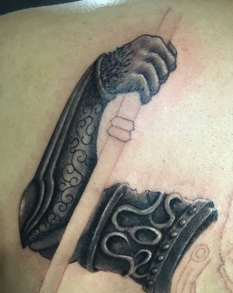 齐天大圣背景未完成纹身图片