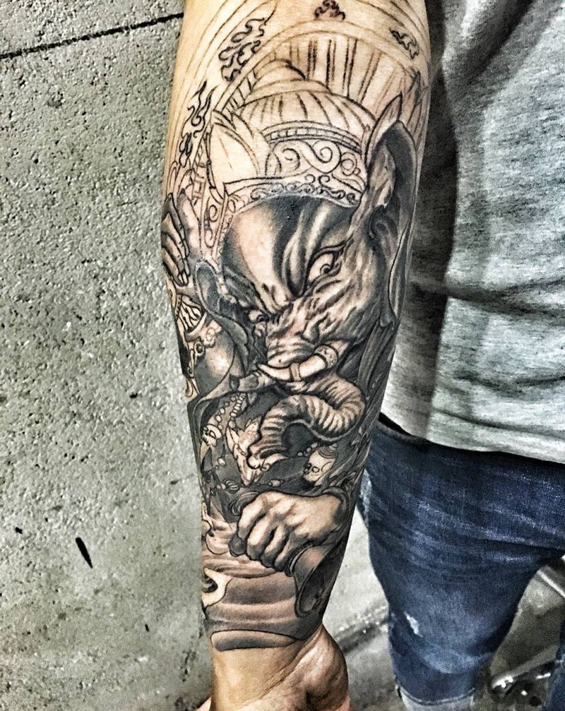象神纹身图片