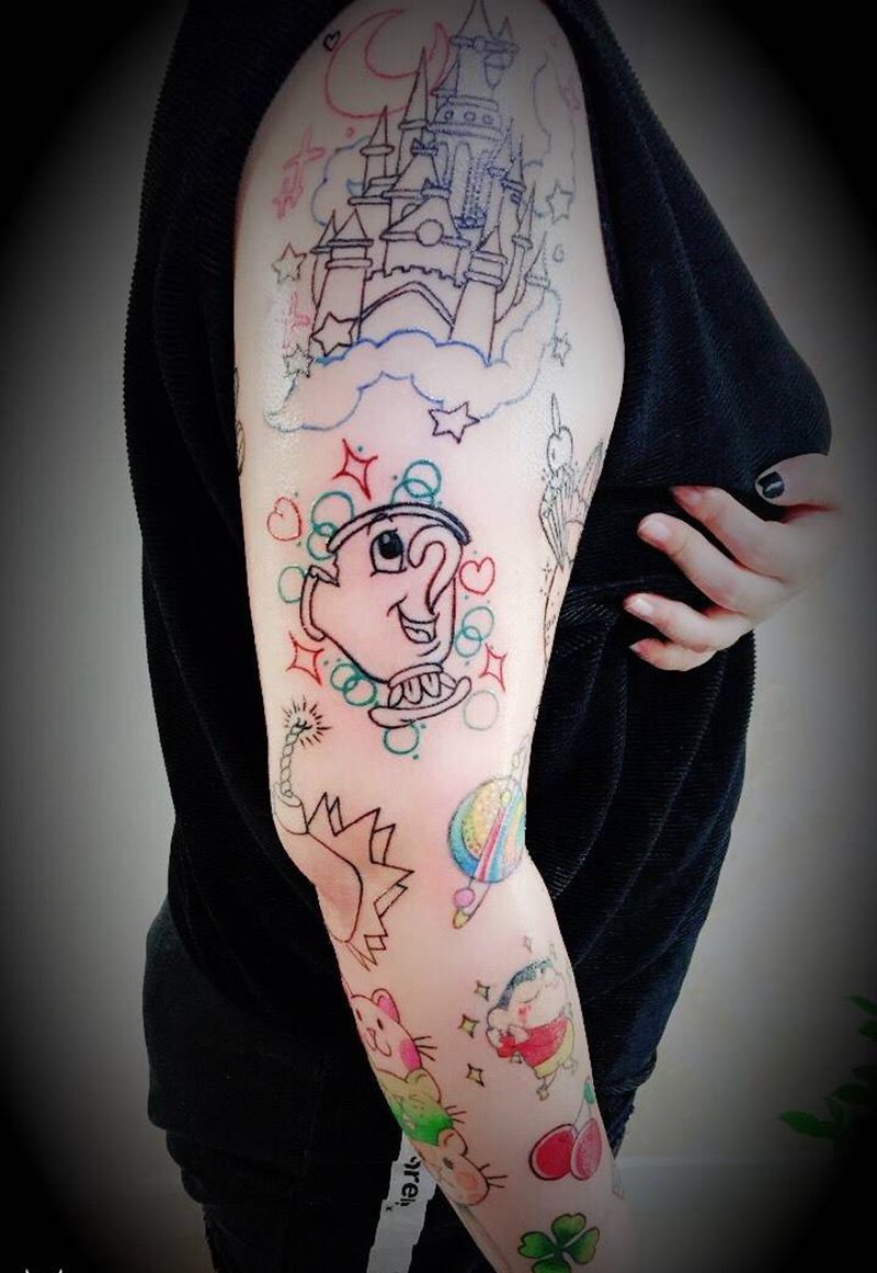 School花臂纹身图片_New SchoolOld School纹身图案