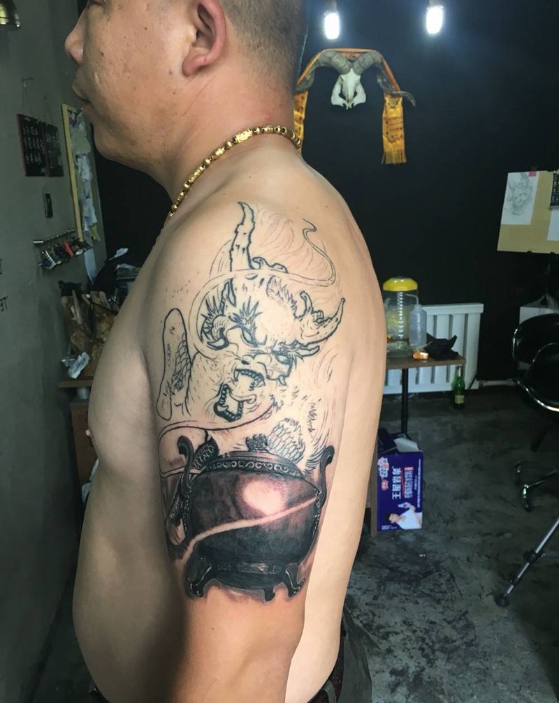 司马光德缸未完成纹身图片