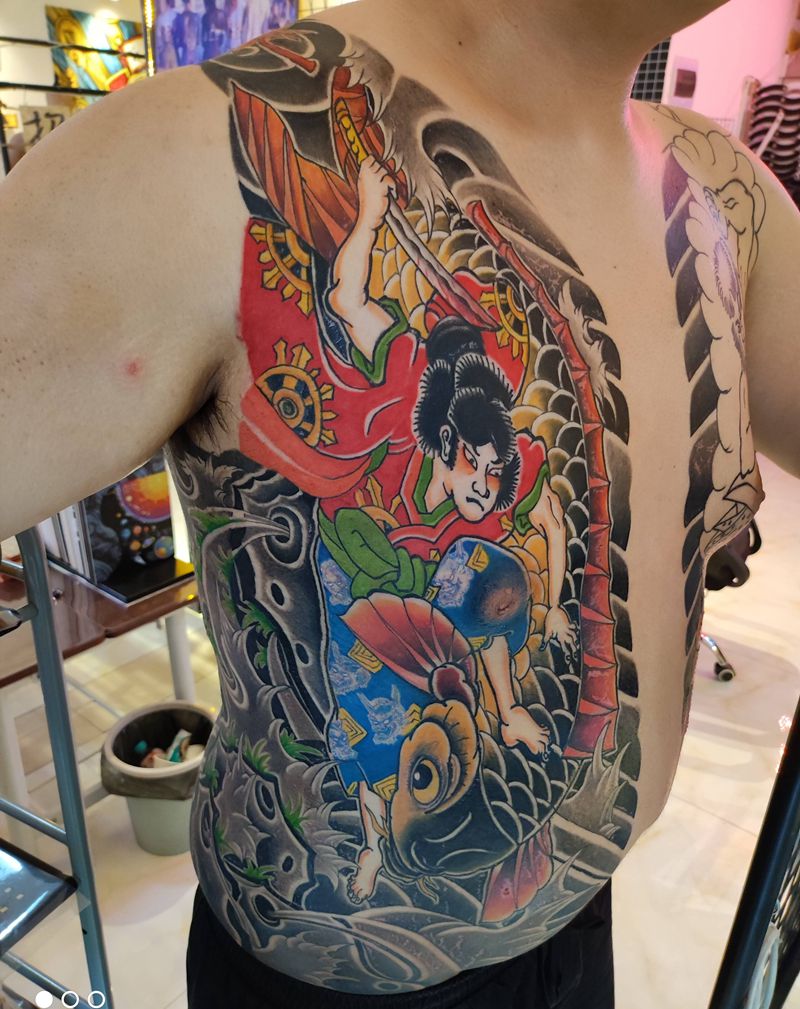 杀鱼   更新进度~~~~纹身图片_老传统纹身图案