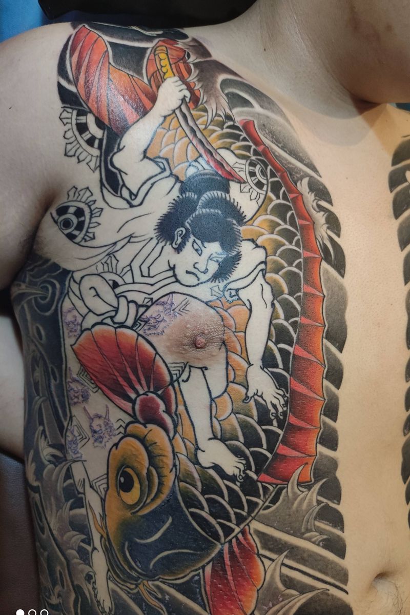 开衫进度纹身图片_老传统纹身图案