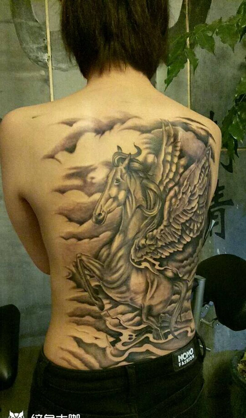 天马纹身图片