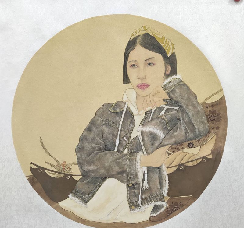 《静默》纹身图片_水墨人物纹身图案