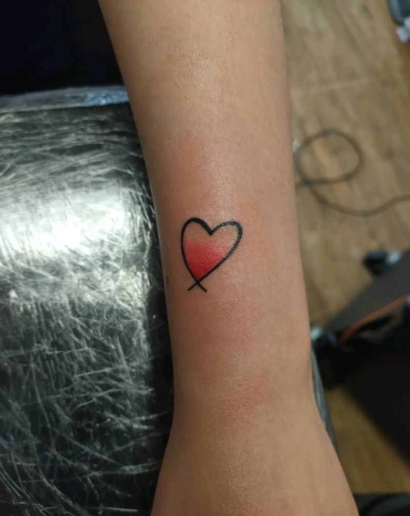 小图纹身图片_手臂几何水彩小清新纹身图案