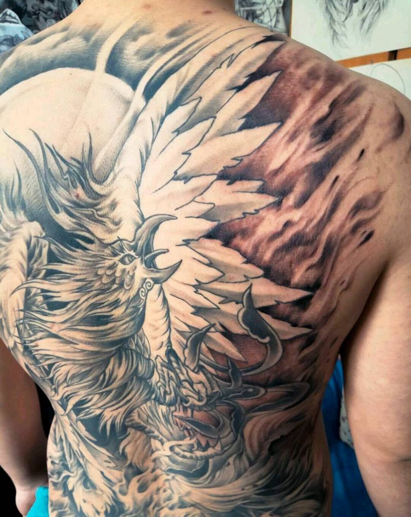 浴火重生纹身图片