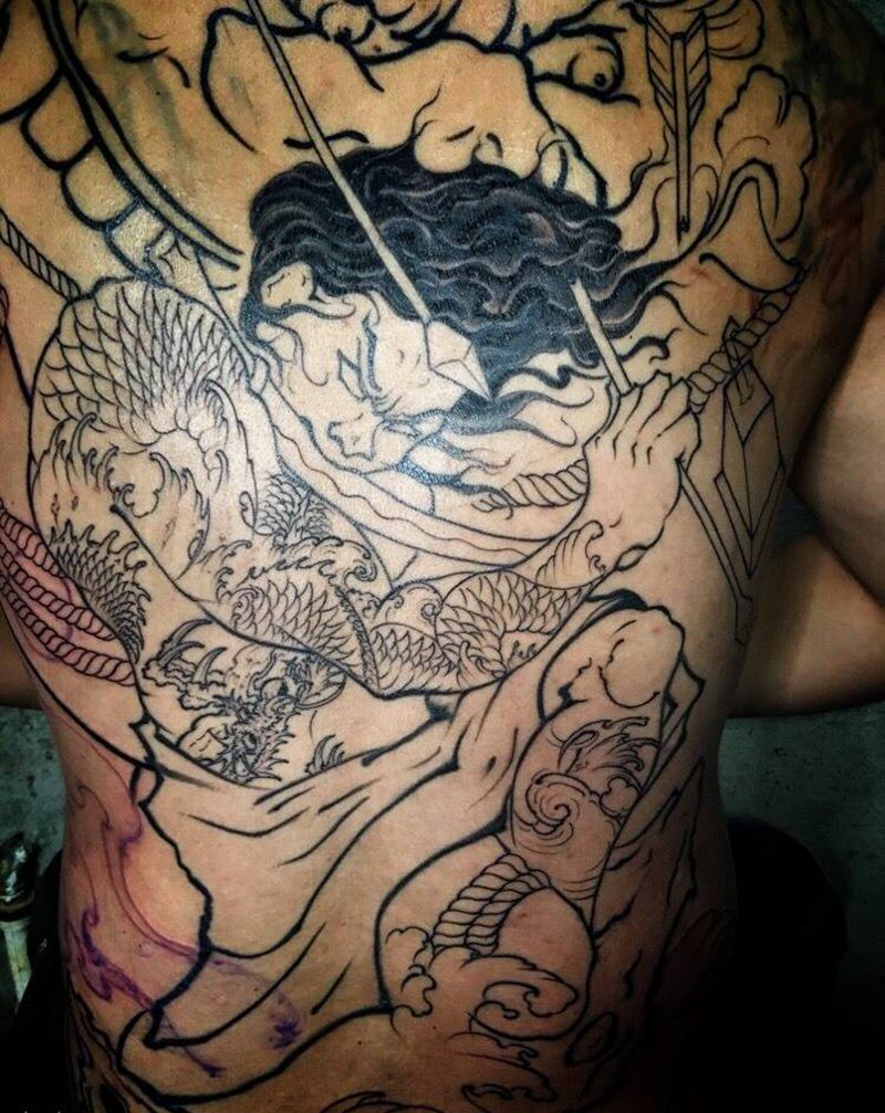 陈浩南夜踹寡妇门纹身图片