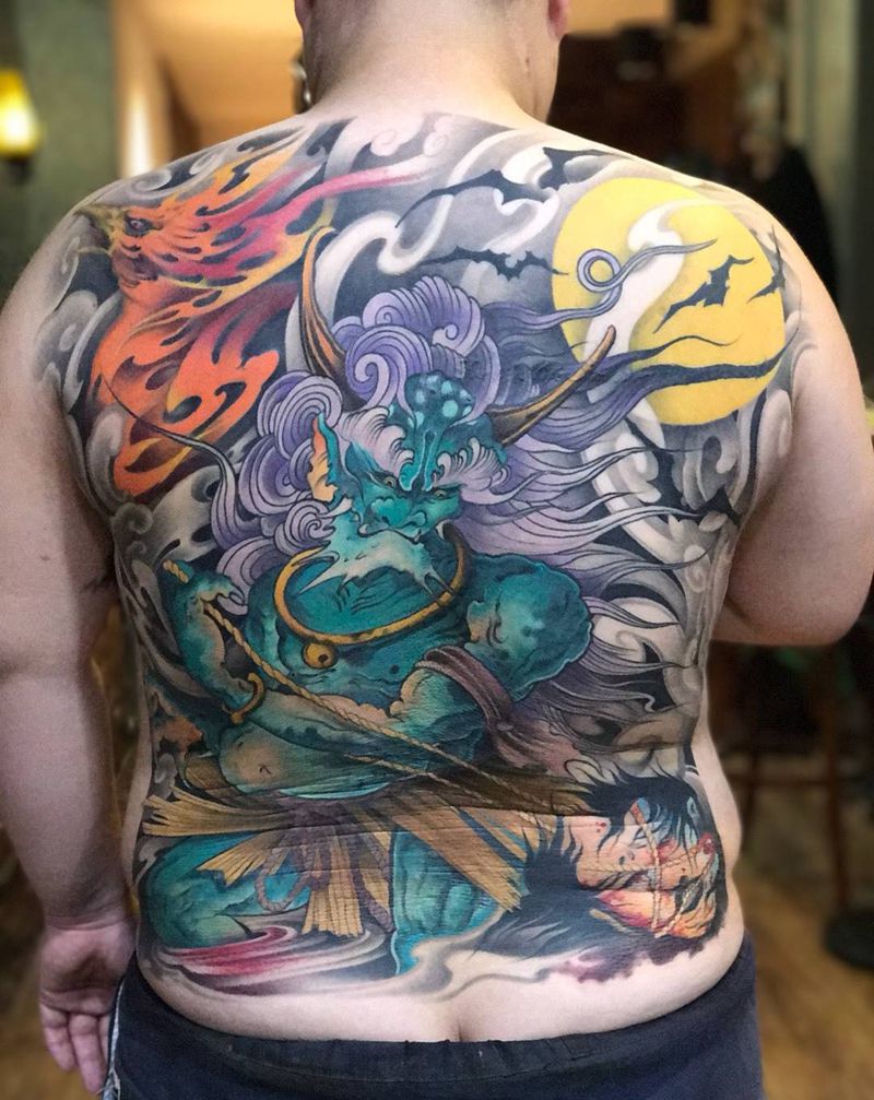 修改纹身图片_成品背部传统人物动物鬼神静物宗教原创纹身图案