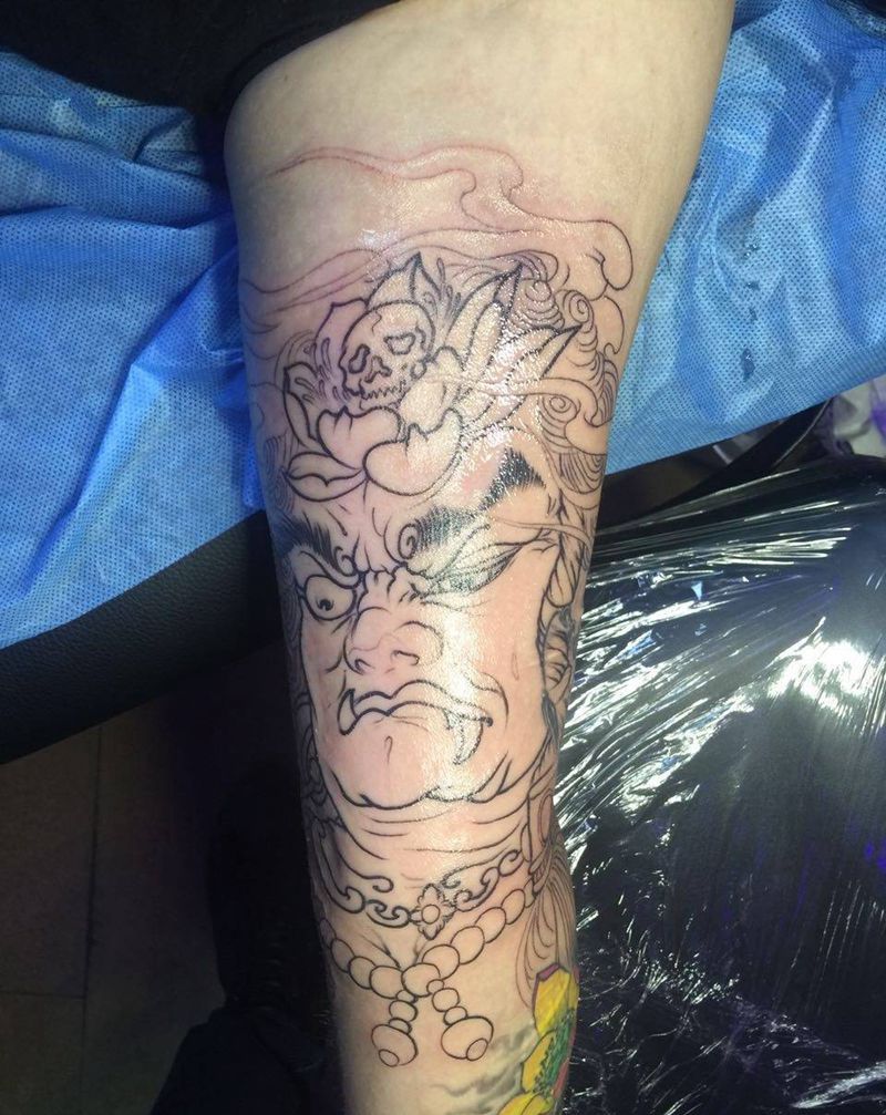 不动明王纹身图片