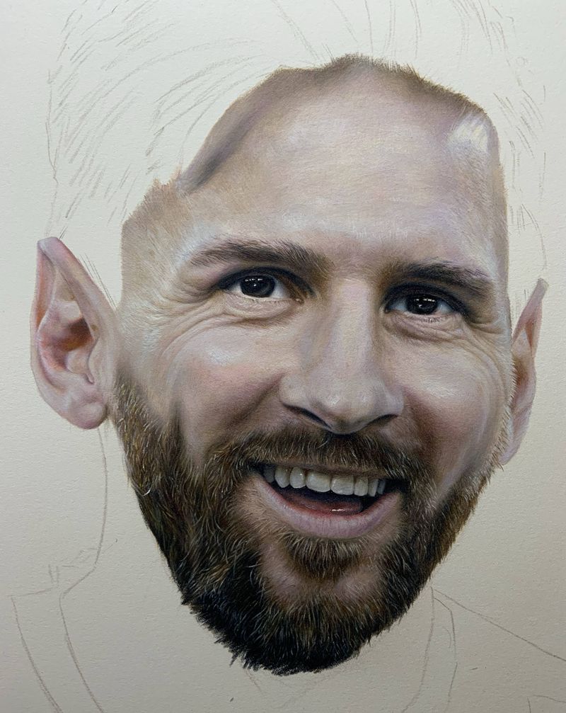 彩色肖像纹身图片_手部欧美写实纹身图案