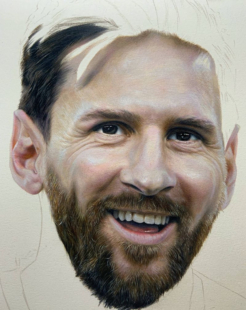 彩铅画纹身图片_背部欧美写实纹身图案